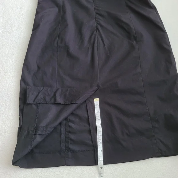 Y2K Sleeveless Cotton Stretch Dress EUC | Ladies 12 Black Jones New York - Picture 5 of 14